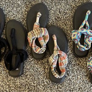 LOT 3 pair Sanuk yoga mat sandals